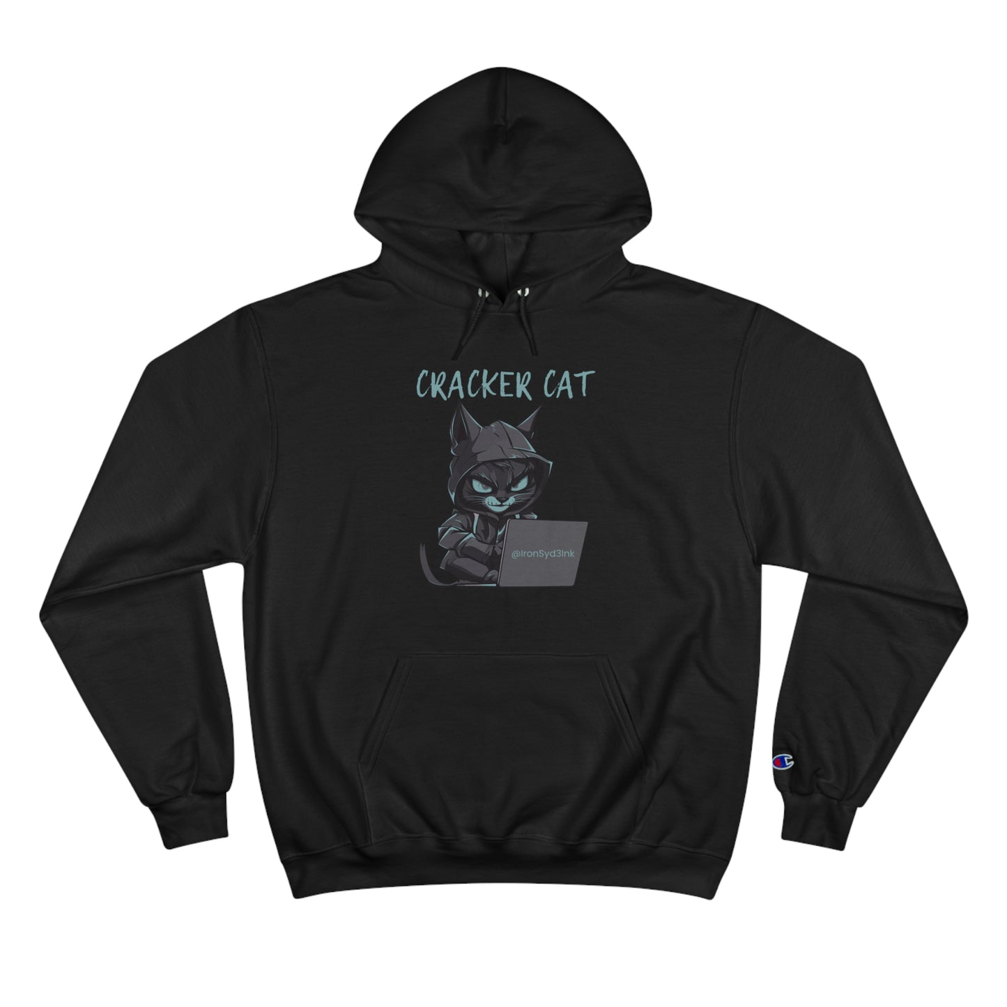 CRACKER CAT (BLACK) Champion Hoodie