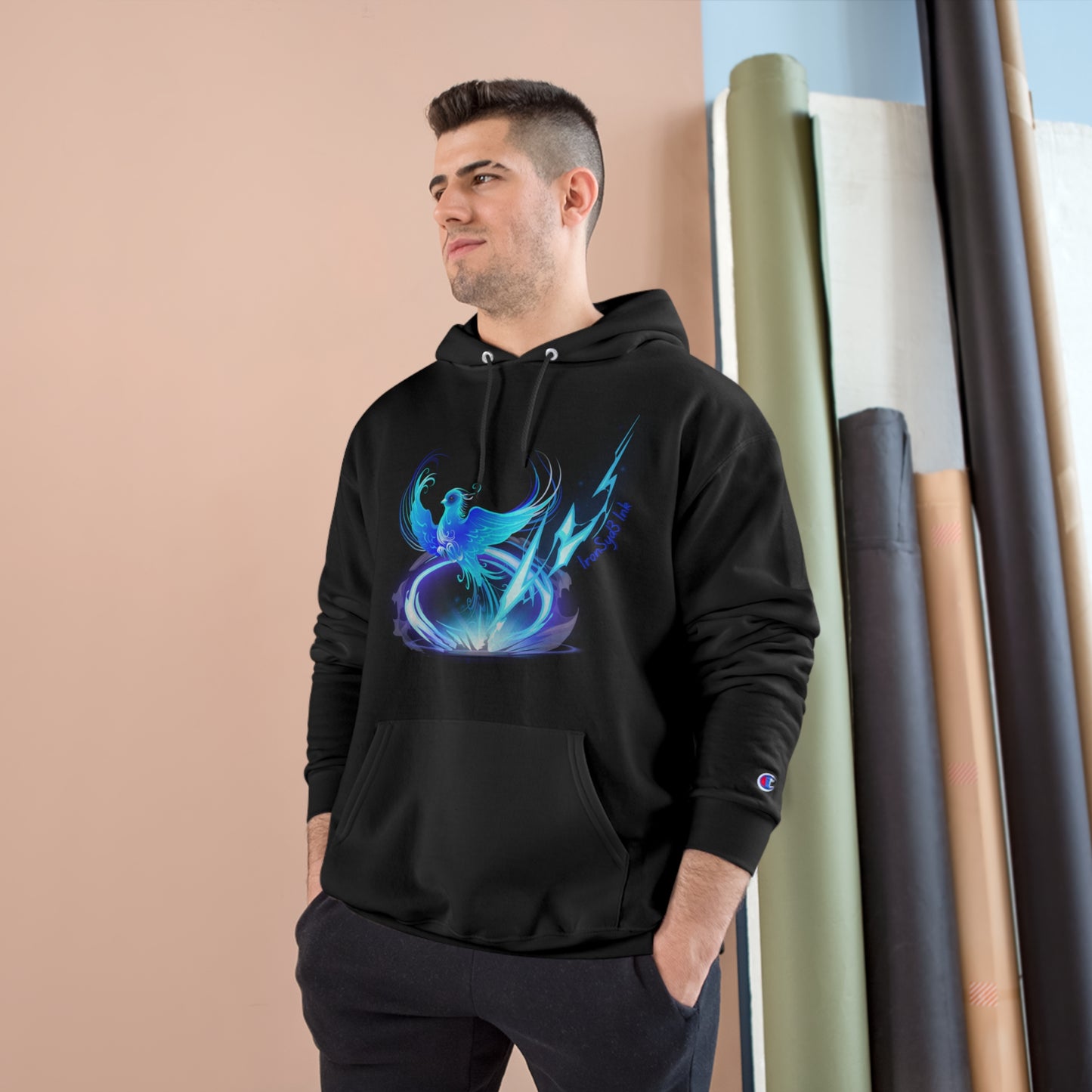 LIGHTNING BIRD (BLACK) Champion Hoodie