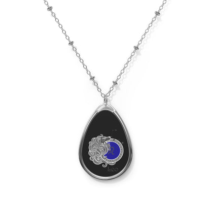 Oval LEO Ellipse Pendant Necklace by IronSyd3 Ink