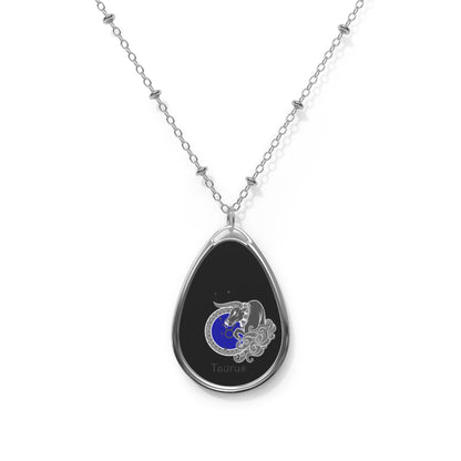 TAURUS Ellipse Pendant Necklace by IronSyd3 Ink