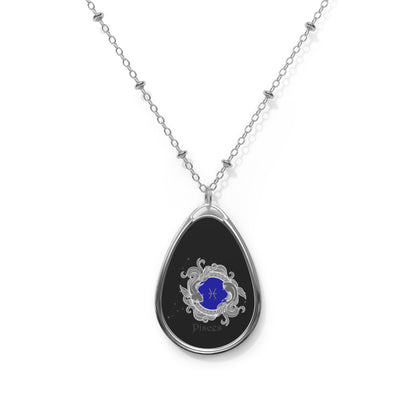 PISCES Ellipse Pendant Necklace by IronSyd3 Ink