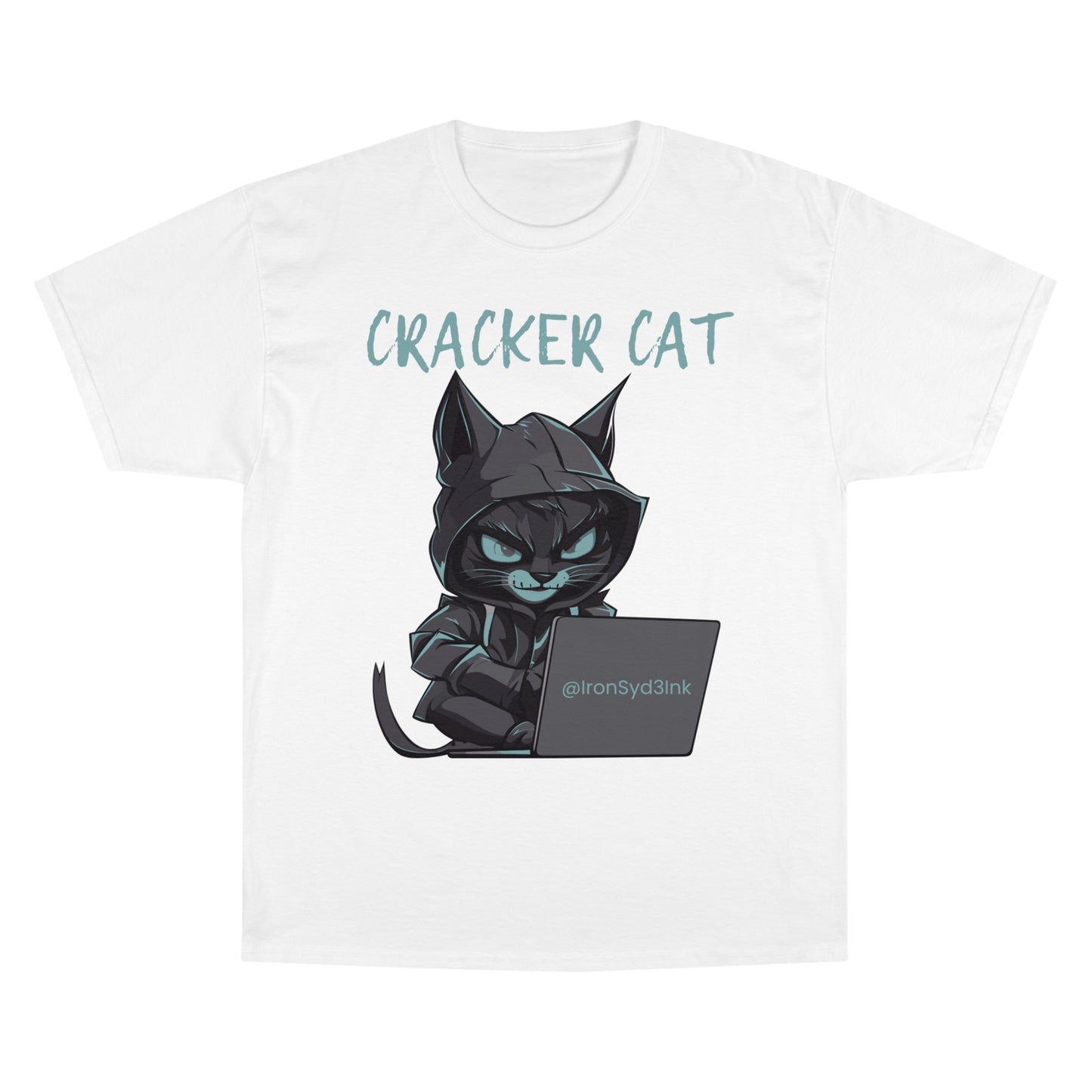 CRACKER CAT (WHITE) Champion T-Shirt