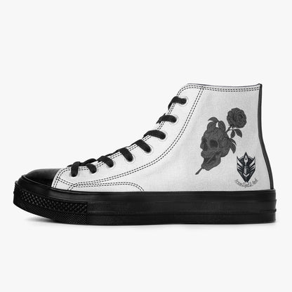 High-Top Canvas Shoes - Black