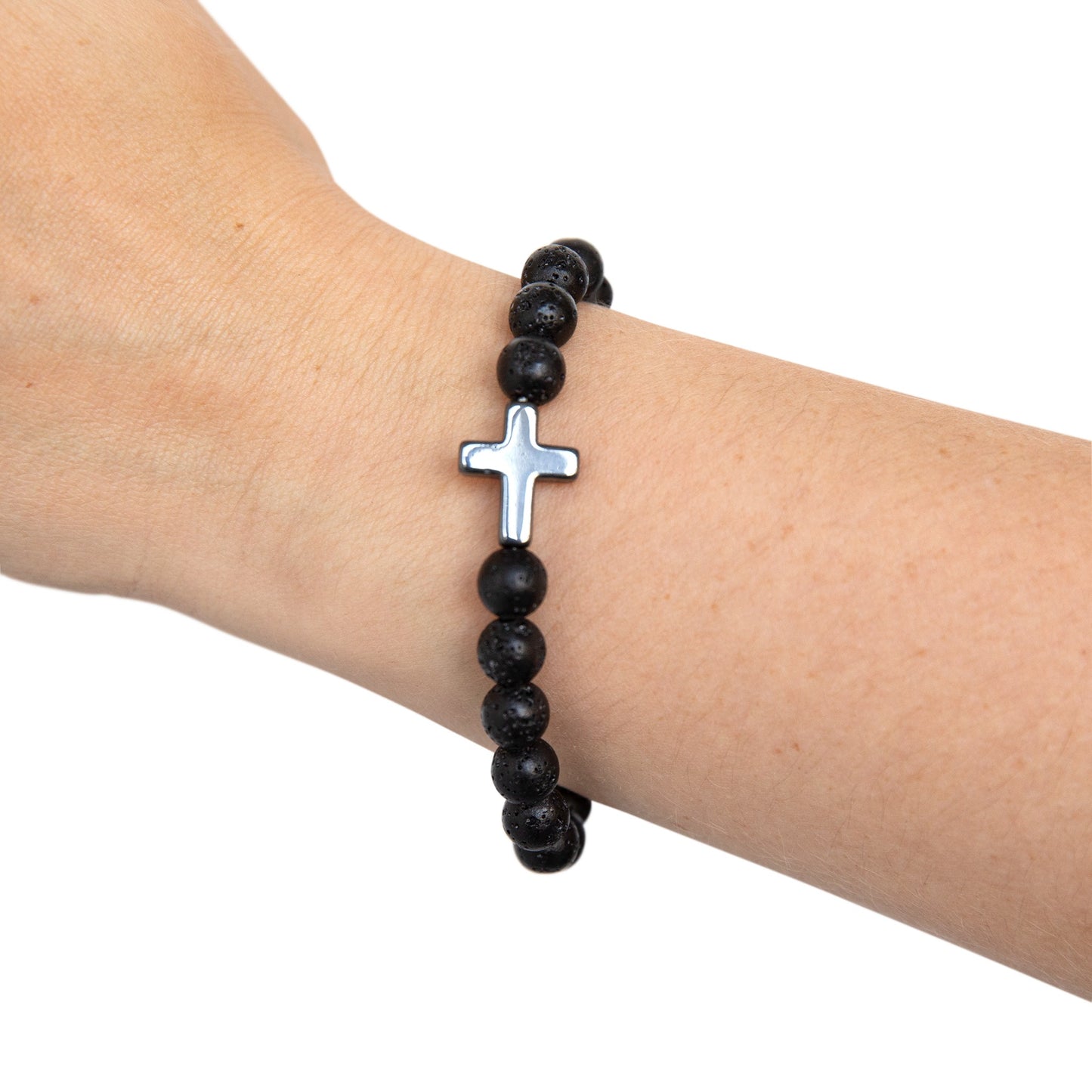 Cross Bead Bracelet by IronSyd3 Ink