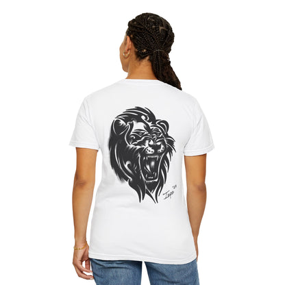 BLACKWORK LION Garment-Dyed T-shirt