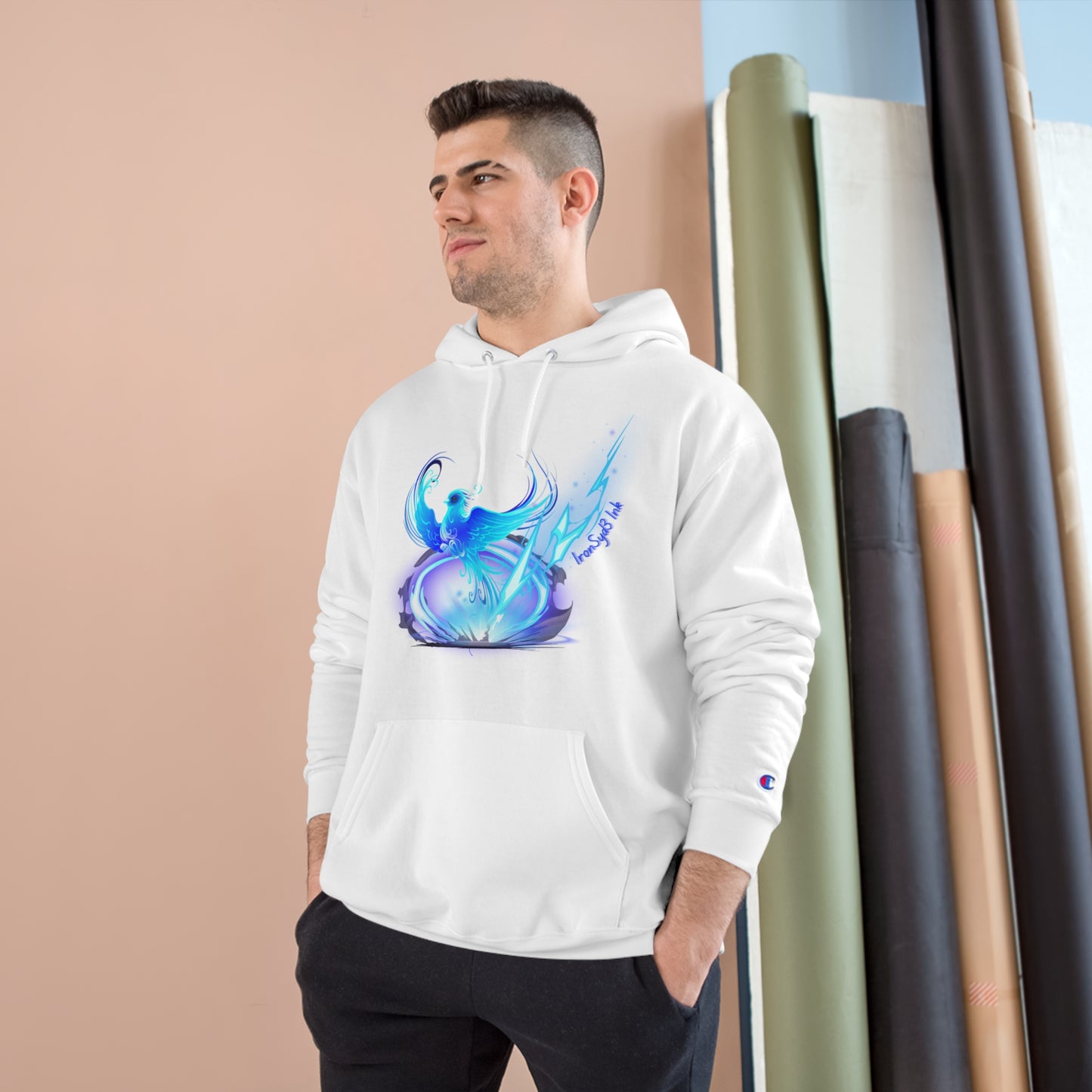 LIGHTNING BIRD (WHITE) Champion Hoodie