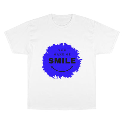 YOU MAKE ME SMILE (WHITE) Champion T-Shirt