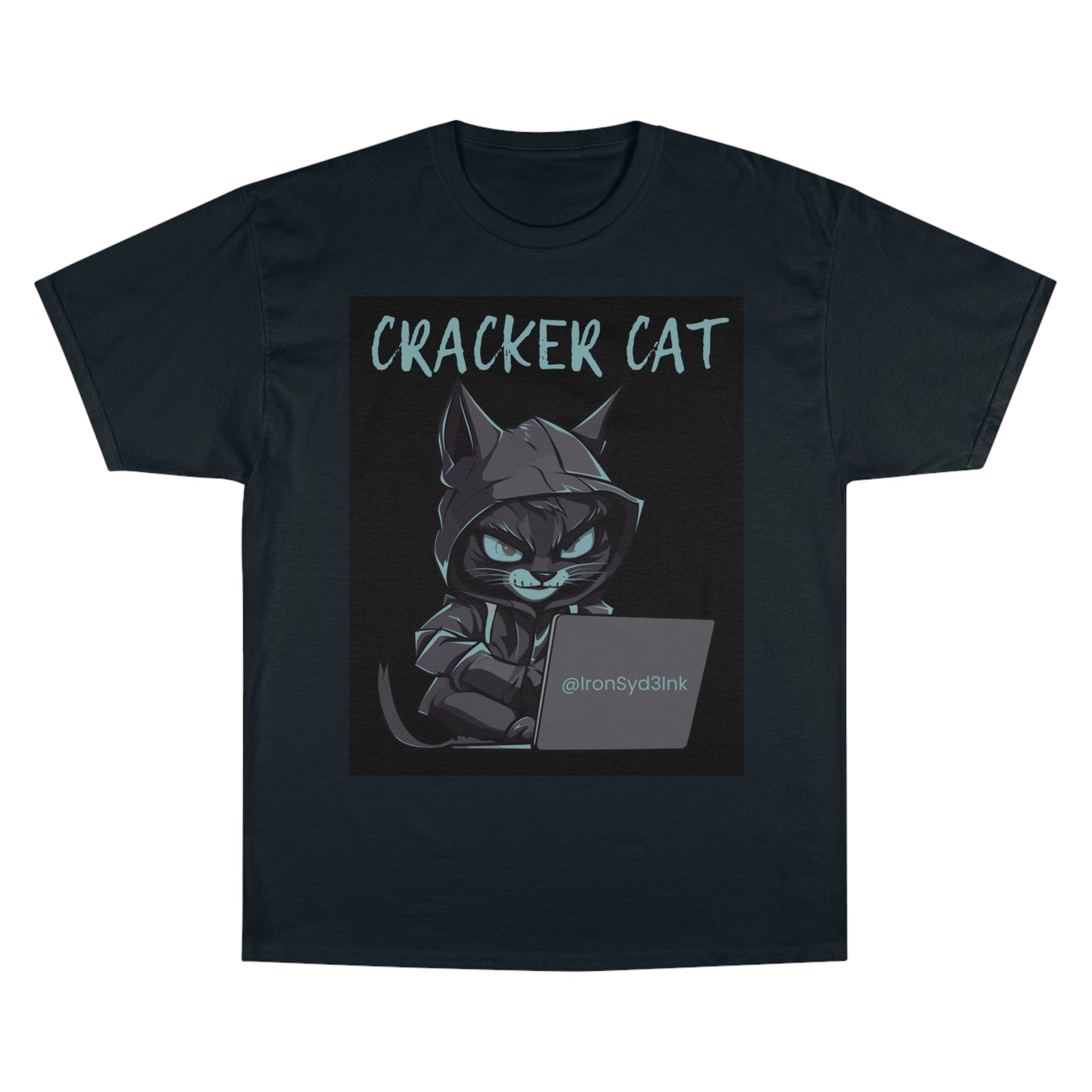 CRACKER CAT (BLACK) Champion T-Shirt