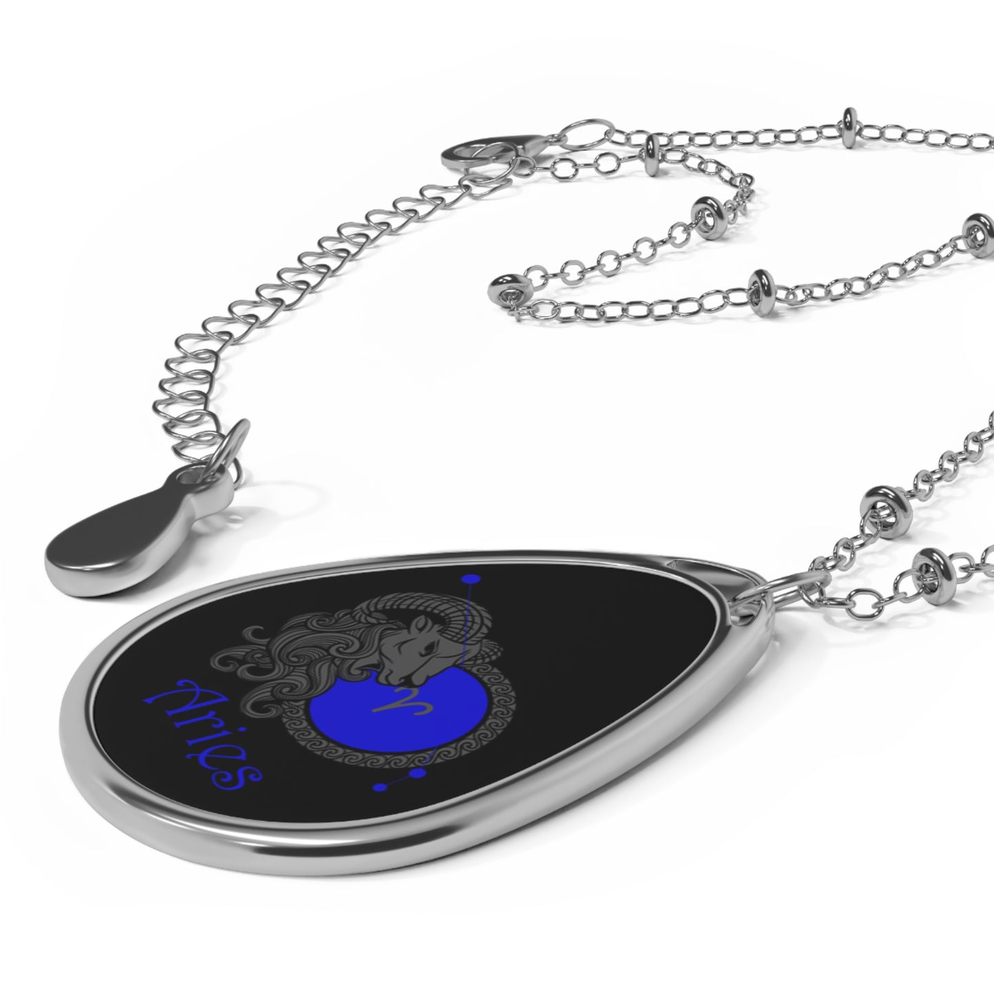 ARIES Ellipse Pendant Necklace by IronSyd3 Ink