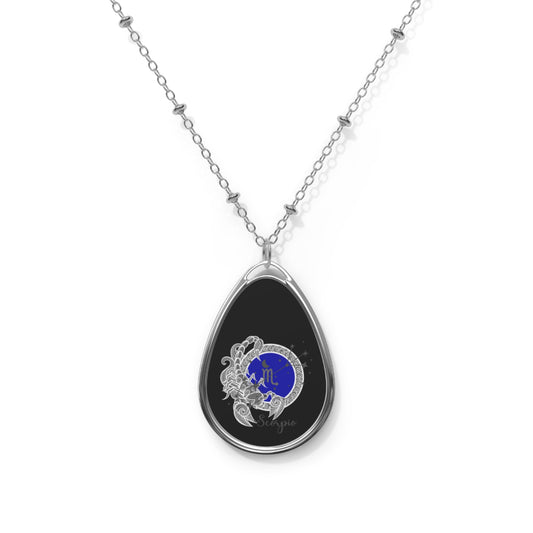 SCORPIO Ellipse Pendant Necklace by IronSyd3 Ink