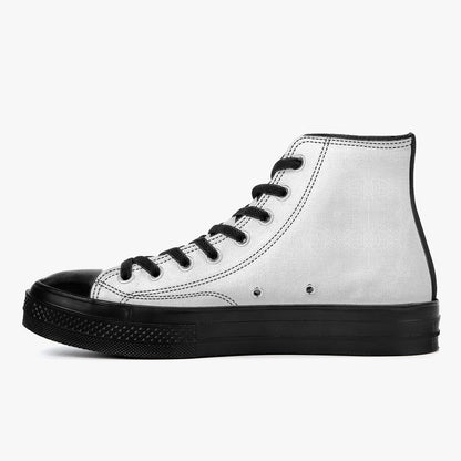 High-Top Canvas Shoes - Black